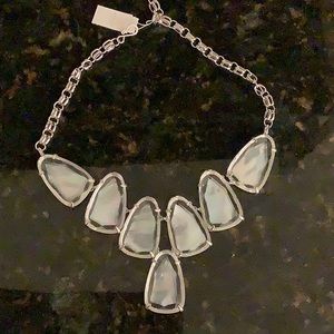 NEW Kendra Scott Harlow Necklace Abalone/Silver Retail $225
